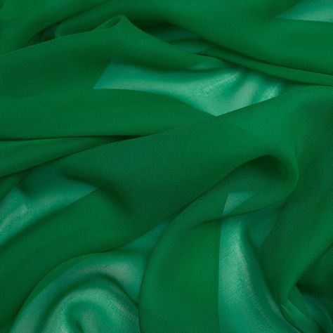 Kelly Green Silk Chiffon Fabric by the Yard | Mood Fabrics Sailor Jupiter Cosplay, Green China, Silk Chiffon Fabric, Club Color, Mood Fabrics, Sailor Jupiter, Needle Felting Projects, Solid Green, Silk Linen