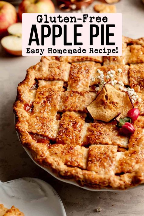 Gluten Free Apple Pie Recipe, Gluten Free Apple Pie, Gluten Free Apple, Gluten Free Pie Crust, Gluten Free Pastry, Gluten Free Thanksgiving, Gluten Free Pie, Homemade Gluten Free, Gluten Free Sweets