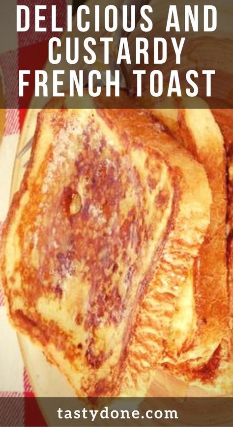 Custardy French Toast, Breakfast French Toast, Breakfast Drinks, Sliced Bread, Bread Toast, French Toast Easy, Breakfast Drink, Bacon Grease, 2 Eggs