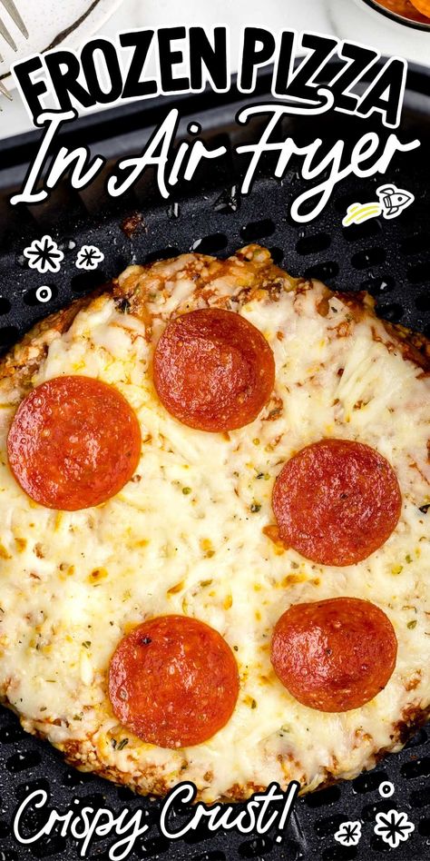 Frozen Pizza in Air Fryer Frozen Pizza In Air Fryer, Pizza Air Fryer, Pizza In Air Fryer, Airfryer Food, Italian Food Pasta, Air Fryer Pizza, Pastry Bread, Vegetarian Dinner Ideas, California Pizza Kitchen