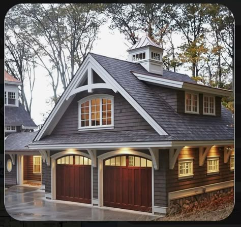 Pin by Linda Reed on house in 2022 | Cottage house designs, Carriage house plans garage apartments, Carriage house plans Carriage House Plans Garage Apartments, Craftsman Garage, Carriage House Garage, Modern Garage Doors, Garage Guest House, Unique Cottages, Carriage House Plans, Garage Apartment Plans, Craftsman Exterior