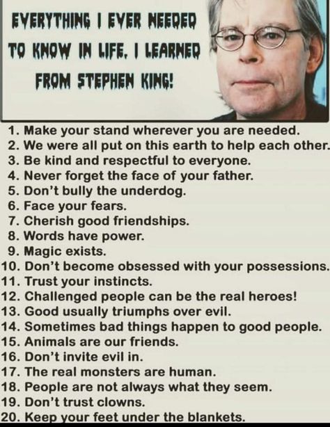 Words of wisdom ☻❤ : stephenking Stephen King Quotes, Stephen Kings, Steven King, Stephen King Books, King Quotes, King Book, Literary Quotes, Favorite Authors, I Love Books