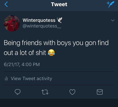 Ahh forreal they be teachin you the game...you gotta love boy best friends One Of The Guys Quotes, Real Best Friend Quotes, Tweets About Best Friends, Best Friend Quotes Twitter, Boy Best Friend Tweets, Friend Quotes Twitter, Friends Twitter Quotes, Best Friend Tweets, Quote For Best Friend