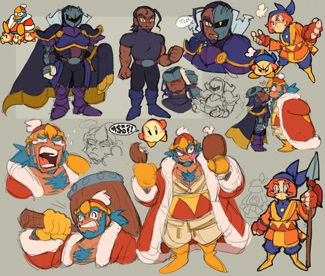 King Dedede Human, Meta Knight Gijinka, Human Meta Knight, Meta Knight X King Dedede, King Dedede Fanart, Meta Knight Human, All Kirby Characters, Meta Knight Fanart, Human Kirby