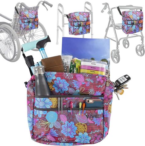 Amazon.com: Vive Wheelchair Bag for Accessories - Fits Walkers, Rollators, and Chairs - Adjustable Senior Backpack - Folding Bag for Elderly Women, Rolling Tray Caddy Pouch Adult Tote Attachment, Water Resistant : Health & Household Senior Basket, Transport Chair, Wheelchair Bags, Walker Accessories, Walker Bag, Folding Bag, Accessories Bag, Blue Camo, Travel Tote