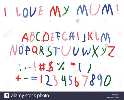 Childish Fonts Alphabet, Hand Writing Logo, Kids Handwriting Font, February Tattoo, Christmas Floats, Popular Script Fonts, I Love My Mum, Christmas Fonts Free, Script Letters