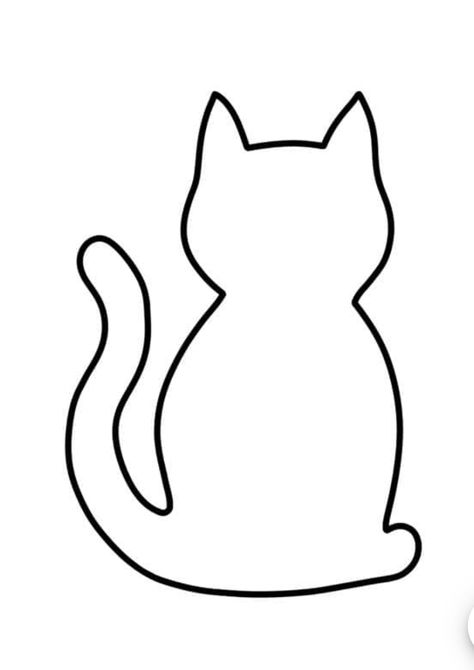 Outline Of Cat, Cat Template, Cat Outline, Templates Printable Free, Templates Free, Free Printable, Free Printables, Frame, Christmas