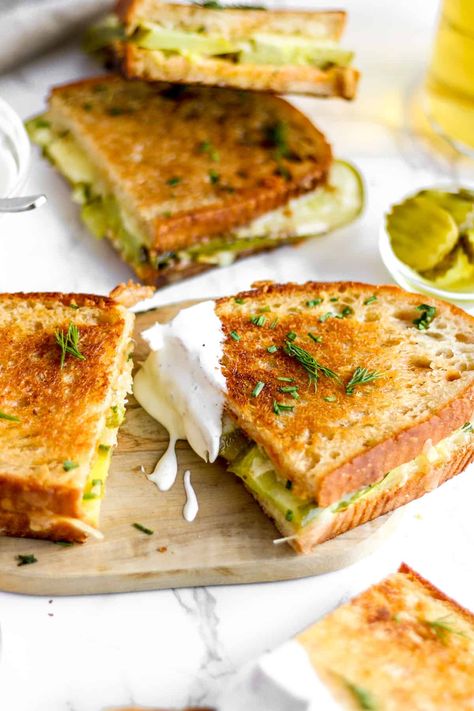 Pickle Grilled Cheese, Sandwich Buffet, Random Recipes, Vegetarian Sandwich, Ranch Dip, Cheese Sandwich, Grilled Cheese Sandwich, Reduce Food Waste, Wrap Sandwiches