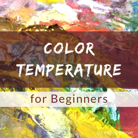 Being in control of color temperature is crucial in painting, especially when creating a mood, the illusion of depth, and form. Learn how to manipulate and change the temperature with color mixing. Temperature Painting, Learn Oil Painting, Color Art Lessons, Painting Colour, Color Theory Art, Landscape Painting Tutorial, Oil Painting Tutorial, Art Painting Tools, Art Basics