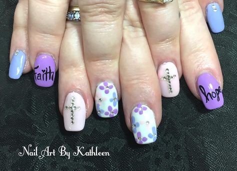 #nails #nailart #naildesigns #notd #nails2019 #easternails #faith #hope #jesus #cross #easternailart #freehandnailart #handpainted… Easter Nails Jesus, Cross Nail Designs Faith, Faith Nails Designs, Jesus Nails Designs, Christian Nails Designs, Hope Nail Art, Christian Nail Art, Christ Nails, Christian Nails