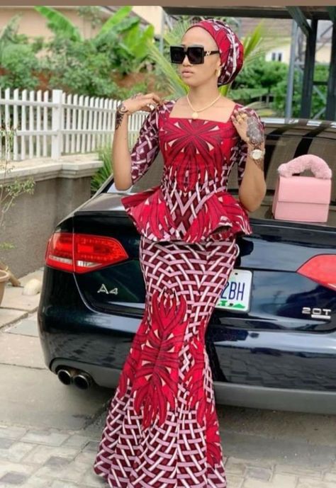 Peplum Ankara, Latest Ankara Skirt And Blouse, Skirt And Blouse Styles, Ankara Skirt And Blouse Styles, Custom Outfits, African Attire Dresses, Native Wears, Ankara Skirt And Blouse, Long African Dresses