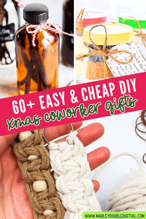 Discover 63 of the best DIY Christmas gifts for coworkers that are easy to make and budget-friendly! From unique crafts to delicious homemade treats, these ideas are perfect for spreading holiday cheer in the office. Get inspired to create thoughtful and affordable gifts that your coworkers will love! Diy Christmas Office Gifts, Homemade Gifts For Coworkers Christmas, Handmade Gifts For Coworkers, Best Diy Christmas Gifts, Gifts For Coworkers Christmas, Diy Christmas Gifts For Coworkers, Small Gifts For Coworkers, Diy Spa Gifts, Gift Ideas For Coworkers