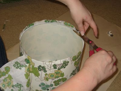 31 diy: Tutorial: How to recover a lampshade with fabric Modge Podge Lamp Shade, Recovering Lampshade With Fabric, How To Cover A Lampshade With Fabric, How To Cover A Lampshade, Recovered Chairs, Recover A Lampshade, Recover Lamp Shades, Diy Lampshade Makeover, Newest Ideas