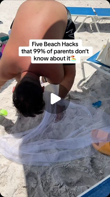 Beach Life Hacks, Beach Hacks Tips And Tricks, Summer At The Beach, Beach Hacks Kids, Kids Beach, Beach Hacks, Mom Hacks, Beach Life, Parenting Hacks