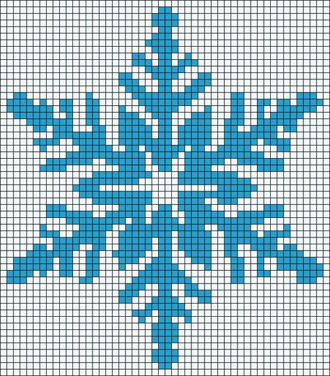 Fair Isle Knitting Patterns Charts Snowflake, Snowflake Pixel Art, Snefnug Med Perler, Cross Stitch Snowflake, Snowflake Cross Stitch Pattern, Snowflake Cross Stitch, Snow Pattern, Xmas Cross Stitch, Pola Sulam