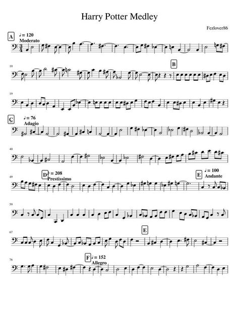 Cello Lessons, Trombone Music, Trombone Sheet Music, Cello Sheet Music, Harry Potter Music, Clarinet Sheet Music, Saxophone Sheet Music, Cello Music, Flute Sheet Music