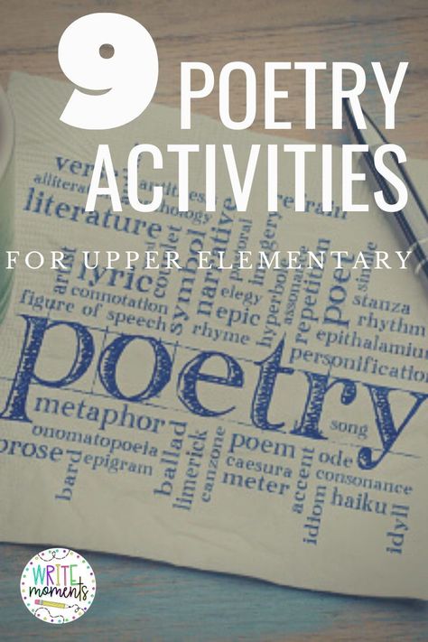 Teaching poetry to 3rd grade, 4th grade, or 5th grade students can be difficult. Check out this list of 9 poetry activities for the upper elementary classroom. Teaching poetry vocabulary, using engaging lessons, and poetry comprehension questions will help your students understand the poetry genre. #poetry #teachingpoetry #poetryactivities Poetry Exercises Creative Writing, Poetry 3rd Grade, Poetry Activities Elementary, Poetry Comprehension Worksheets, Argumentative Text, Poetry Vocabulary, Poetry Comprehension, Elementary Reading Comprehension, Poetry Middle School