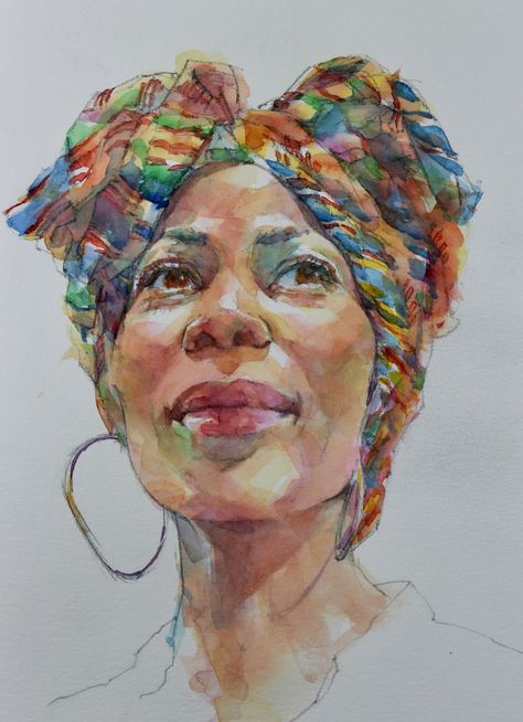 Watercolor Portrait Tutorial, Christian Musician, American Wall Art, Watercolor Face, African American Wall Art, Watercolor Portrait Painting, Portraiture Painting, Painting People, Watercolor Painting Techniques