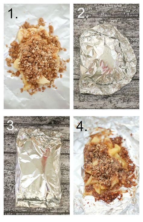 Foil Pack Recipes, Foil Meals, Foil Pack Dinners, Foil Pack Meals, Camping Foods, Camping Desserts, Foil Dinners, Foil Packs, Foil Packet Meals