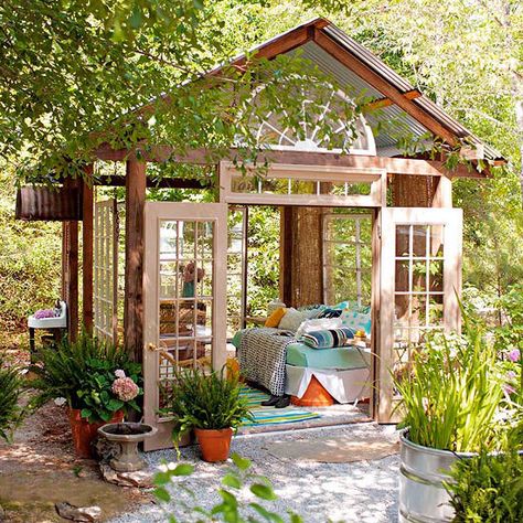 Top Tips for Building a Shed Outdoor Bedroom, She Sheds, Outside Living, Small Outdoor Spaces, Outdoor Rooms, Garden Shed, Design Case, Outdoor Projects, Outdoor Design