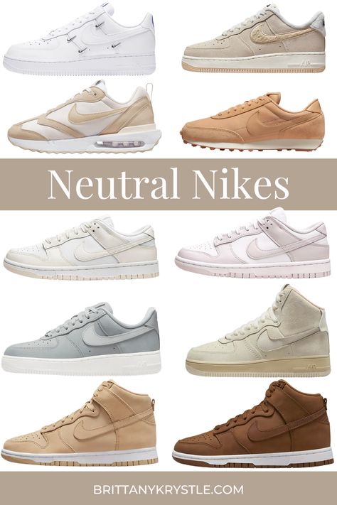 Trending Neutral Nike Sneakers Spring 2023 Shoe Wishlist.  These trending neutral nike shoes for women are on every sneaker lover’s wishlist: Nike Dunks, Air Force 1’s, Air Jordans, and more low and high top styles in the blog! 


Neutral sneaker style. Most wanted women's sneakers. 
#streetwear #vanillagirlaesthetic Leather Nike Shoes Women, High Top Dunks Outfit Woman, Must Have Sneakers Women, Sneakers Spring 2023, Neutral Nike Shoes, Low Sneakers Outfit, Neutral Sneakers Women, Nikes For Women, Nike Air Force High Tops