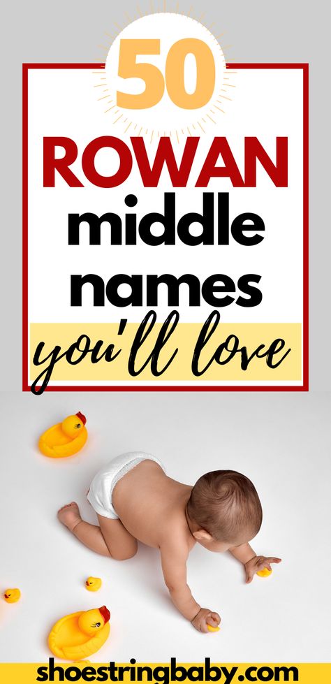 Are you on a hunt for Rowan middle names? This handpicked list features middle names to go with Rowan for boys and girls. It includes a range of choices from classic to contemporary, cute middle names for Rowan, and unique Rowan middle names. I hope that this selection of names to go with Rowan helps you on your baby name search. Get ready to find the perfect combination for your little one. Rowan Name Meaning, Rowan Baby Name, Rowan Name, New Boys Names, Middle Names For Boys, Baby Boy Middle Names, Cute Middle Names, Cool Middle Names, Boy Middle Names