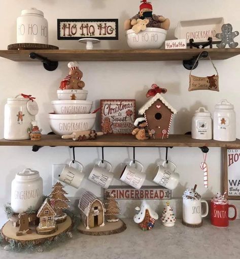 Rae Dunn Gingerbread, Gingerbread Decor, Tray Decor Christmas, Holidays Ideas, 2023 Art, Gingerbread Decorations, Hot Cocoa Bar, Cocoa Bar, Gingerbread Christmas