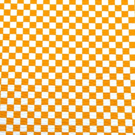 Mini Checkerboard TENNESSEE ORANGE and WHITE (1/4" squares) Cowhide Leather from PeggySueAlso® E7300-04 Cowhide Leather, I Shop, Square, Orange, Leather