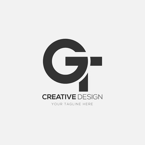 Gt Logo Design Letter, Gt Logo Design, Logo Gt, Gt Logo, Watermark Logo, Marketing Logo, Letter Logo Design, Logo Design Creative, Tattoo Lettering