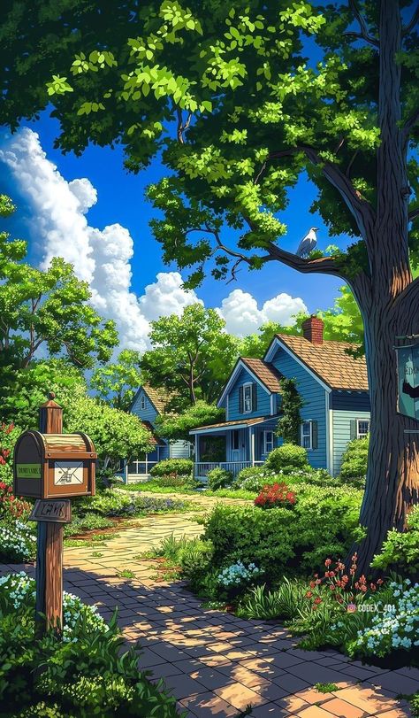 Aesthetic Anime Place, Anime Nature Wallpaper, Dreamy Artwork, Ghibli Artwork, Dreamy Landscapes, Art Gallery Wallpaper, Cool Wallpapers Art, Fantasy Art Landscapes, Beautiful Nature Wallpaper