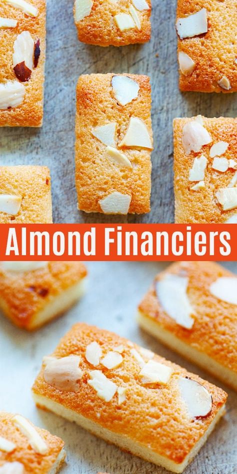 Almond Financier Recipe, Patisserie Recipe, Financier Recipe, Financier Cake, Rasa Malaysia, French Patisserie, French Dessert, French Desserts, French Pastries