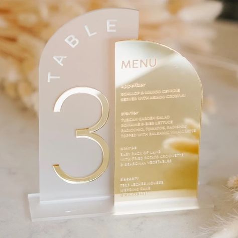 Table Numbers With Menu Wedding Acrylic Table Numbers Wedding Menu Sign Modern Wedding Sign Arched Gold Table Decor - Place Cards & Place Card Holders - AliExpress Acrylic Table Numbers Wedding, Wedding Menu Sign, Gold Table Decor, Menu Table, Acrylic Table Numbers, Wedding Acrylic, Gold Table Numbers, Menu Wedding, Acrylic Table Number