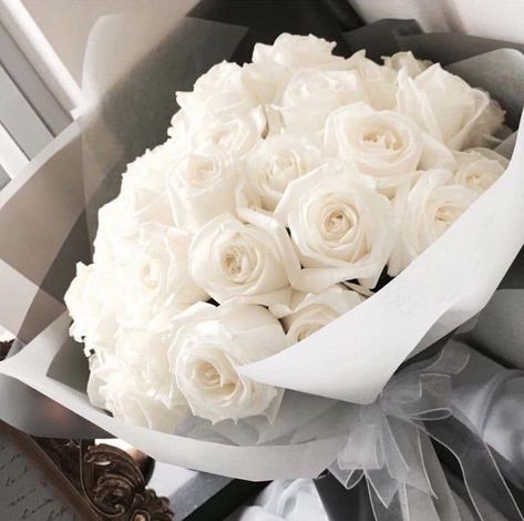 White Roses, Roses, Ribbon, Money, White, Black