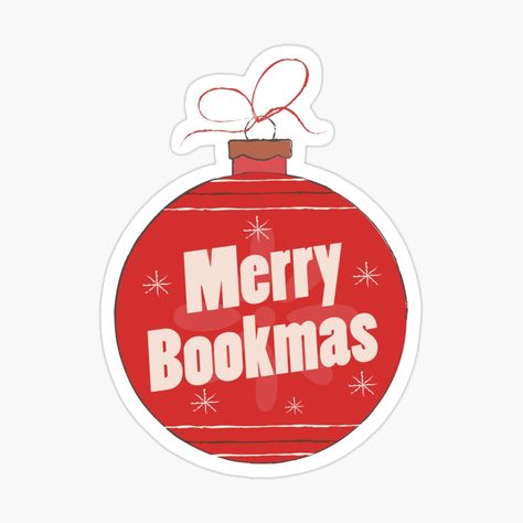 Get my art printed on awesome products. Support me at Redbubble #RBandME: https://www.redbubble.com/i/sticker/merry-bookmas-bauble-bookish-christmas-by-Myttong/166789263.EJUG5?asc=u Merry Bookmas, Bookish Christmas, Aesthetic Christmas, Christmas Stickers, My Art, Awesome Products, Art Prints, For Sale, Christmas