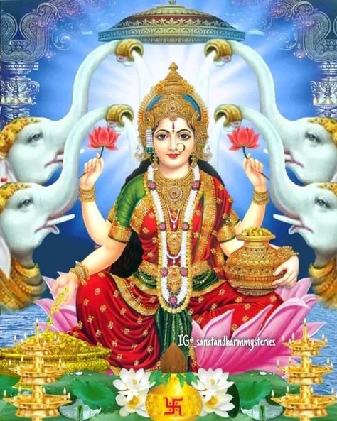 Gaja Lakshmi, Devi Images Hd, Wallpaper Background Design, Lakshmi Devi, Saraswati Goddess, Hindu Rituals, Shree Krishna Wallpapers, Wallpaper Images Hd, Shakti Goddess