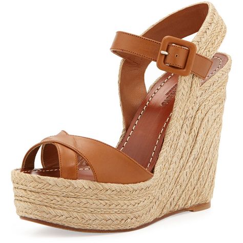 Crisscross Leather Espadrille Wedge Criss Cross Sandals, Fun Heels, Women's Espadrilles, Leather Espadrilles, Espadrille Wedge, St Tropez, Gorgeous Shoes, Leather Wedge Sandals, Dream Shoes