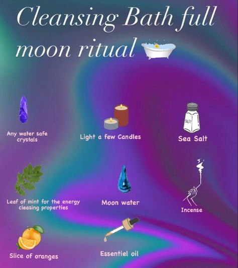 The different moon phases are always a great time to clean, manifest, meditate whatever you want here’s a quick and simple bath cleasing that you can do for the full moon #spiritual #spirituality #moon #fullmoon #rituales Full Moon Bath Ritual, Full Moon Bath, New Moon Water Ritual, Moon Bathing, Aquarius Full Moon Ritual, Moon Water Bath Ritual, Blue Moon Rituals, January Full Moon, Witchcraft Moon Water