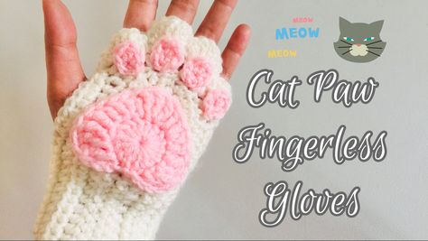 Crochet Cat Leg Warmers, Crochet Paw Print Fingerless Gloves, Cat Hand Warmers Crochet, Cat Paw Mittens, Crochet Cat Paw Gloves Pattern, Cat Paws Crochet, Cat Mittens Pattern, Cat Paw Fingerless Gloves Crochet Pattern, Cat Paw Hand Warmer