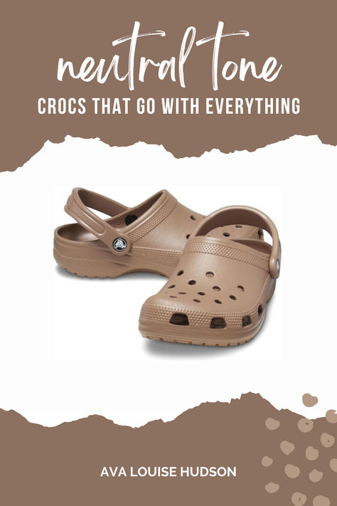 neutral tone crocs - colorway Latte - Amazon Prime! - ad Neutral Crocs Outfit, Tan Crocs Outfit, Womens Crocs Outfit, Crocs Outfit Casual, Latte Outfit, Crocs Outfit, Clogs For Women, Easy Outfits, Ladies Who Lunch