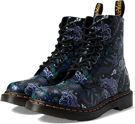 Dr. Martens Women's 1460 Pascal Fashion Boots💜 Dr Martens 1460 Pascal, Shoes Dr Martens, Dr Martens Womens, Garden Boots, Doc Martens Boots, Platform Chelsea Boots, Floral Boots, Glitter Boots, Patent Leather Boots