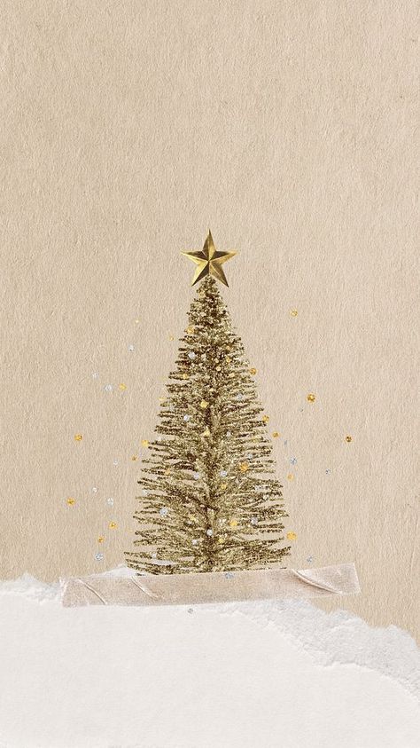 Christmas Tree Iphone Wallpaper, Tree Iphone Wallpaper, Gold Christmas Wallpaper, Christmas Tree Wallpaper Iphone, Tree Mobile, Aesthetic Birthday Cake, Aesthetic Christmas Tree, Diy Christmas Backdrop, Bild Gold