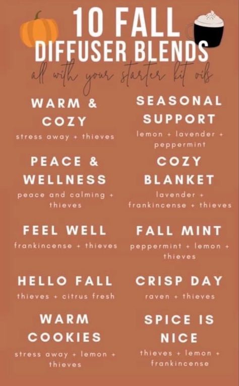 All with your starter kit oils 🫶 Diffuser Blends For Fall, Fall Essential Oil Blends, Michigan Fall, Fall Essential Oils, Fall Diffuser Blends, Excited For Fall, Cozy Fall Vibes, Essential Oil Combinations, Essential Oil Diffuser Blends Recipes