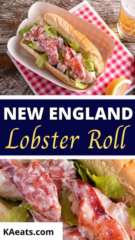 NEW ENGLAND STYLE LOBSTER ROLL Lobster Salad Roll, New England Lobster Roll, Easy Summer Snacks, Salad Roll, Easy Summer Dinner, Lobster Dinner, Lobster Salad, Salad Rolls, Easy Summer Dinners