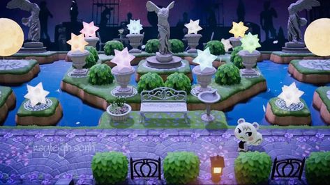 Acnh Heaven Island, Animal Crossing Zodiac Garden, Acnh Zodiac Garden, Acnh Ethereal Island, Anch Fairycore, Animal Crossing Zodiac, Acnh Zodiac, Garden Animal Crossing, Fairycore Acnh