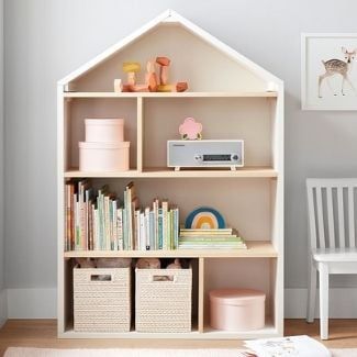 House Bookcase, Pottery Barn Bookcase, Minimalist Bookcase, West Elm Kids, Kids Bookcase, Bookshelves Kids, Big Girl Rooms, Toddler Room, Book Shelf