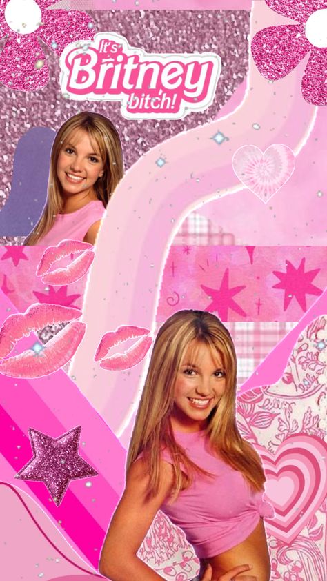 #britney #britneyspears #britneybitch #pink #pinkaesthetic #glitter Iconic Celebrity Outfits 2000s, 2000s Poster Design, 2000s Pop Aesthetic, Movie Icon Pink, 2010 Celebrities, 2000s Illustration, 2000s Vibes Wallpaper, 2000s Pop Star, Early 2000s Tv Shows