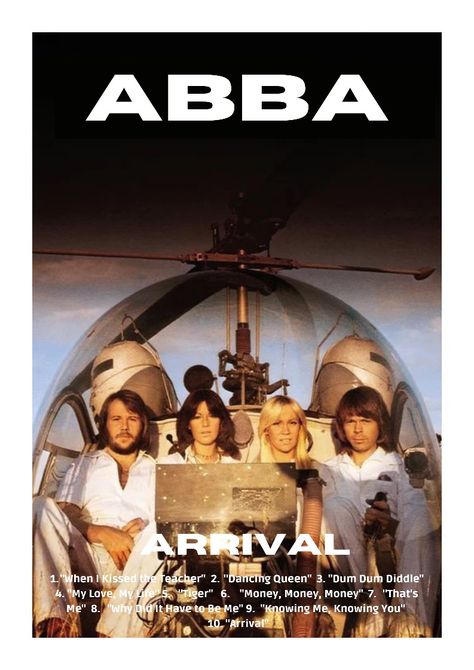 Abba Poster Vintage, Abba Poster, Abba Arrival, Jacob Bixenman, Pic Wall, Poster Vintage Retro, Album Posters, E Wallpaper, Music Poster Design