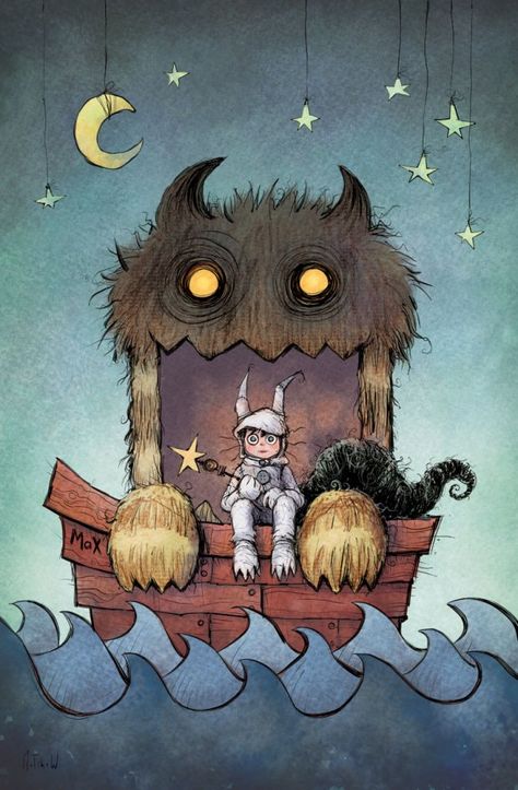 Illustration Kunst, Arte Fantasy, Art And Illustration, Wild Things, Childrens Illustrations, Children's Book Illustration, Book Illustration, Picture Book, The Wild