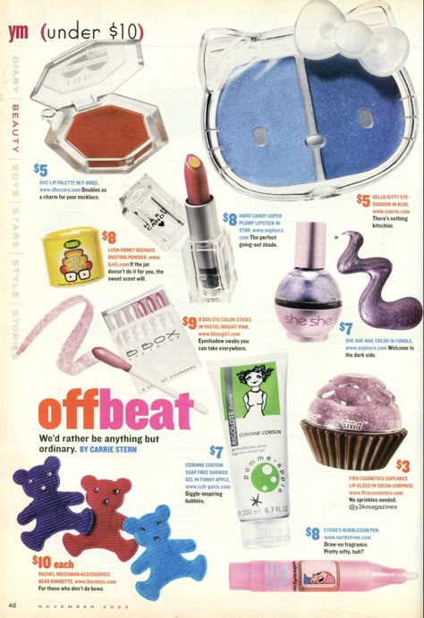 Y2k Magazine, 2000s Magazines, Plumping Lipstick, Retro Makeup, Magazine Spreads, Lip Palette, Teen Magazine, Old Magazines, Sweet Scents