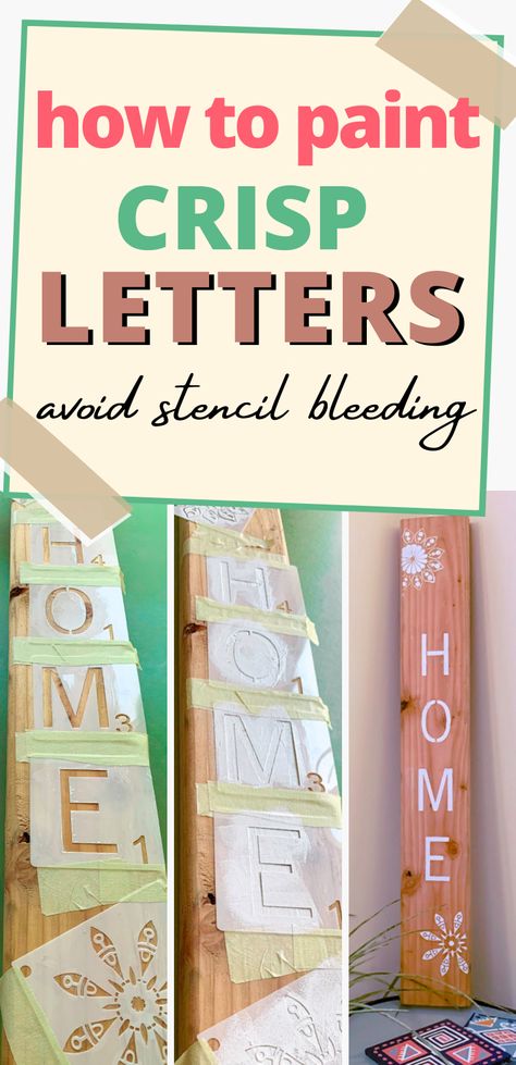 How To Paint Letters On Wood Signs, Stencil Signs On Wood, How To Paint Stencils On Wood, Porch Sign Stencils, How To Stencil Furniture, Essential Stencils Ideas, Stencil Crafts Projects, How To Make Stencils Without A Machine, How To Stencil